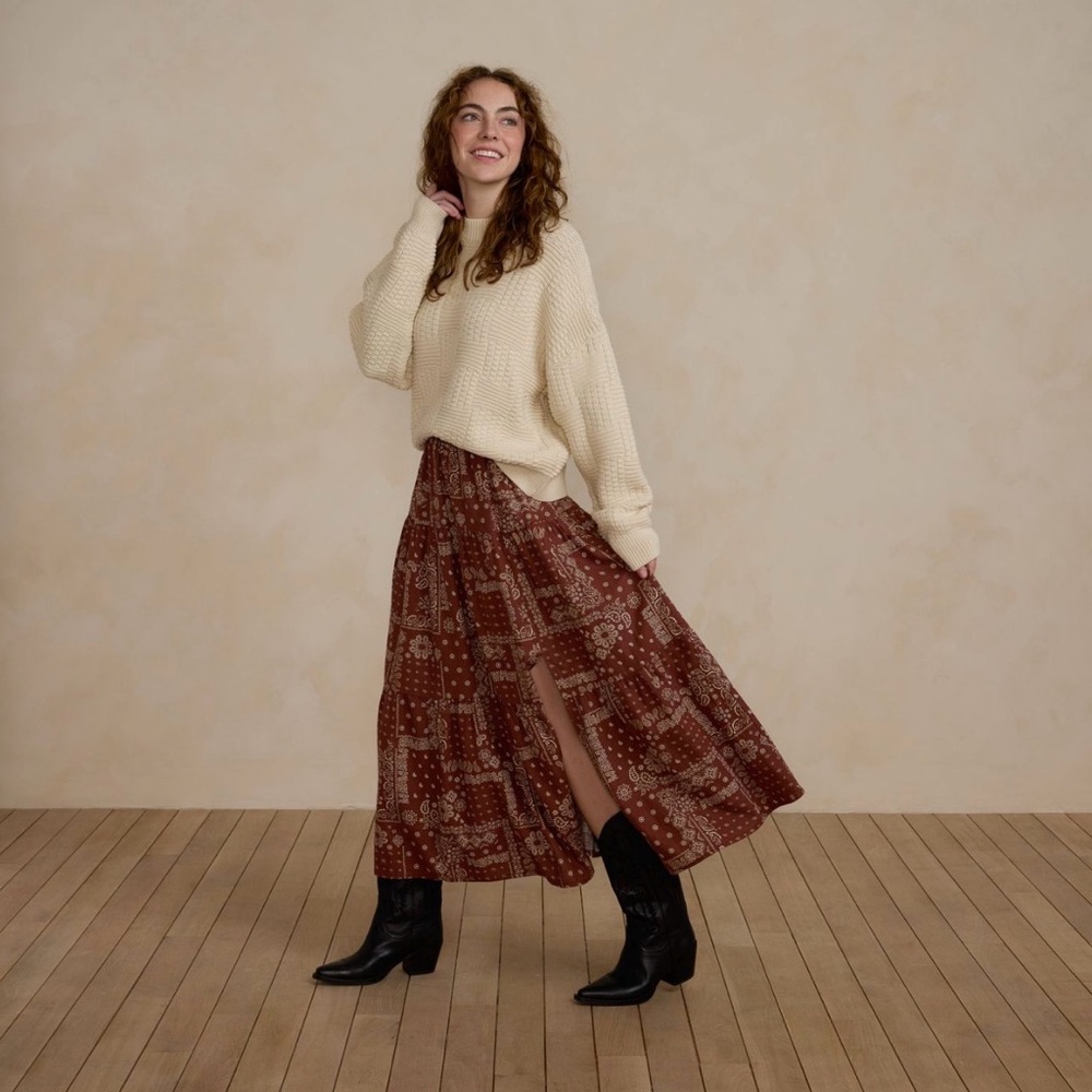 Rylee + Cru Bandana Print Maxi Skirt - Picture 2 of 5